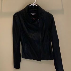 Vince Black leather jacket in size M